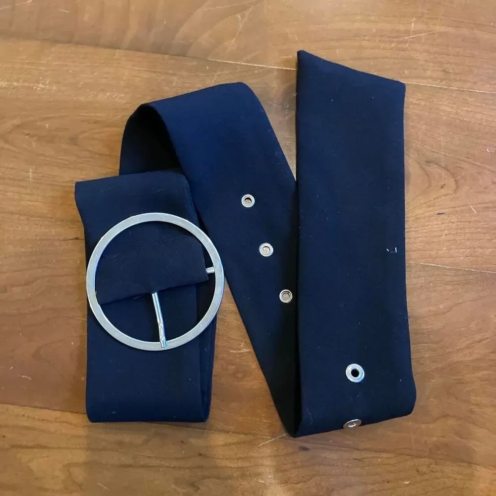 Unbranded Women's Silver and Black Belt